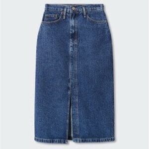 Mango Denim Midi Skirt